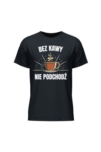 Koszulka męska Bez kawy nie podchodź księgowa - czarna