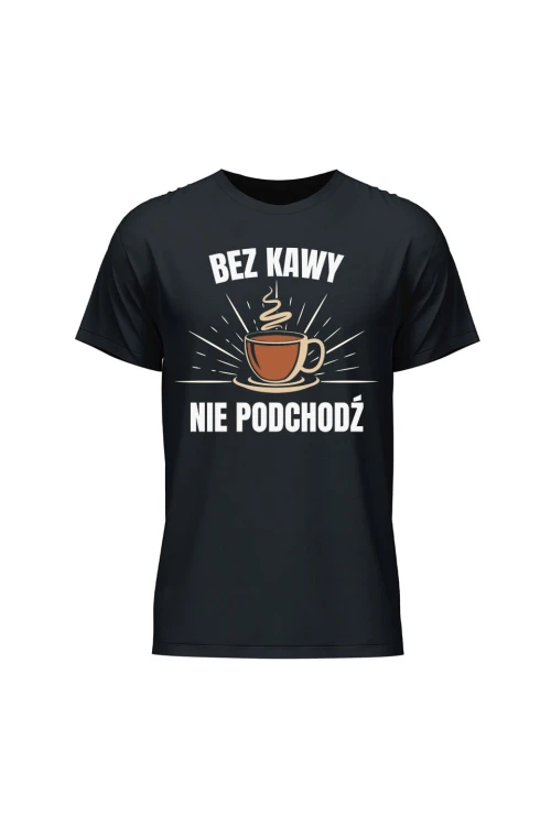 Koszulka męska Bez kawy nie podchodź księgowa - czarna