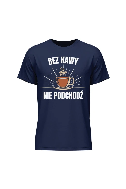 Koszulka męska Bez kawy nie podchodź księgowa - granatowa