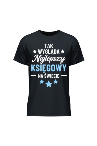 Koszulka męska Tak wygląda najlepszy księgowy - czarna