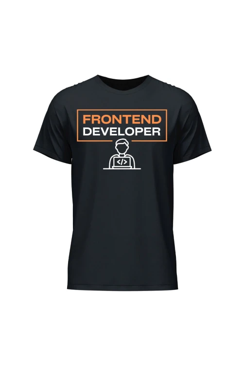 Koszulka męska Frontend developer - czarna