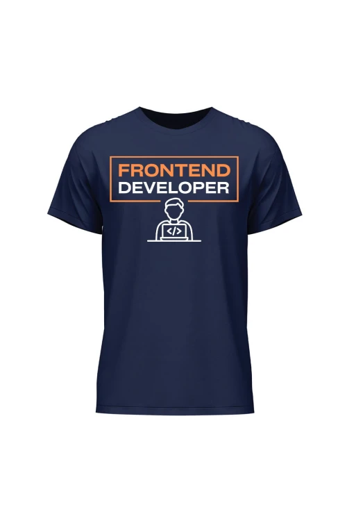 Koszulka męska Frontend developer - granatowa