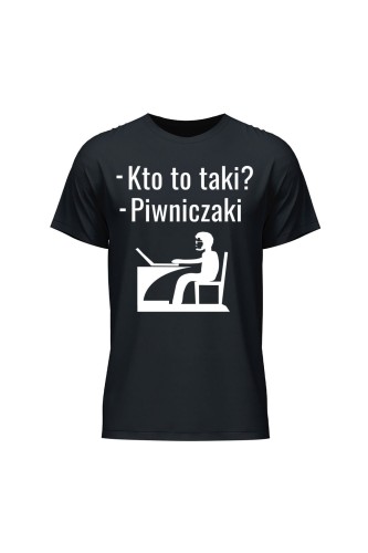 Koszulka męska Kto to taki? Piwniczaki - czarna