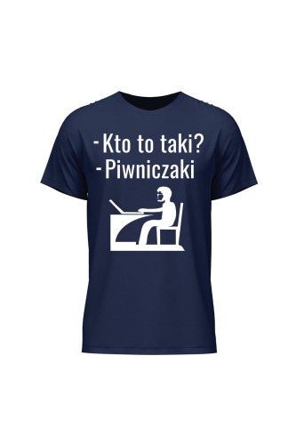 Koszulka męska Kto to taki? Piwniczaki - granatowa