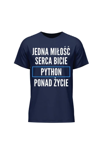 Koszulka męska Jedna miłość serca bicie Python ponad życie
