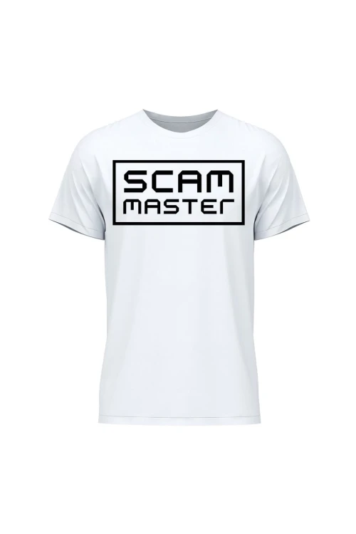 Koszulka męska Scam master - biała