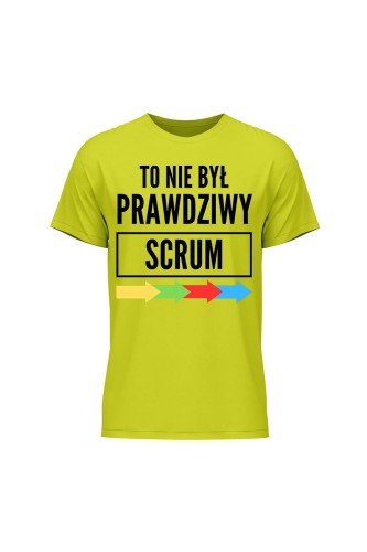 Koszulka męska To nie był prawdziwy scrum - limonka