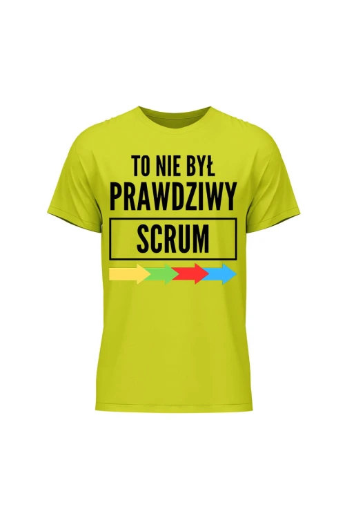 Koszulka męska To nie był prawdziwy scrum - limonka