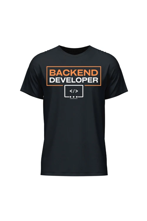Koszulka męska Backend developer - czarna