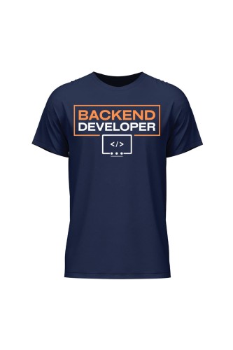 Koszulka męska Backend developer - granatowa