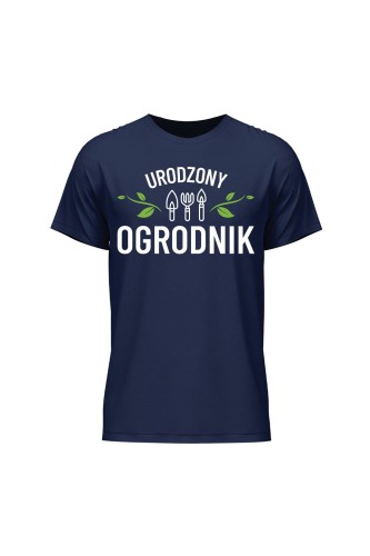 Koszulka męska Urodzony ogrodnik - granatowa