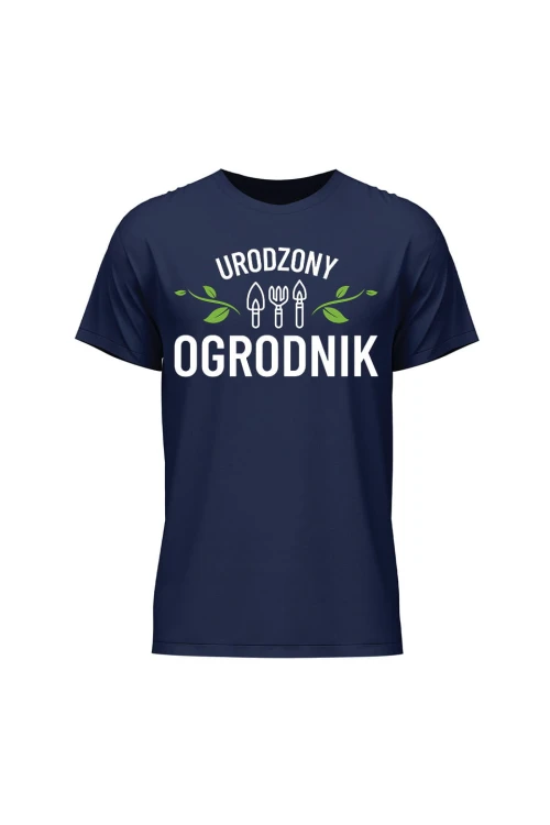Koszulka męska Urodzony ogrodnik - granatowa