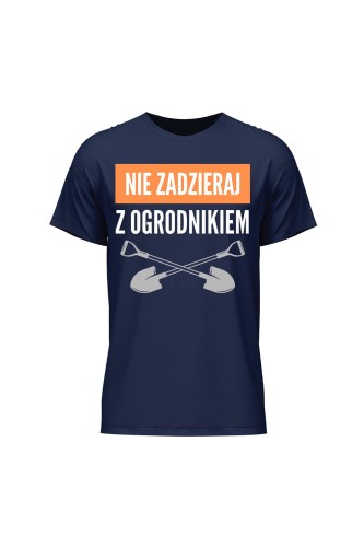 Koszulka męska Nie zadzieraj z ogrodnikiem - granatowa