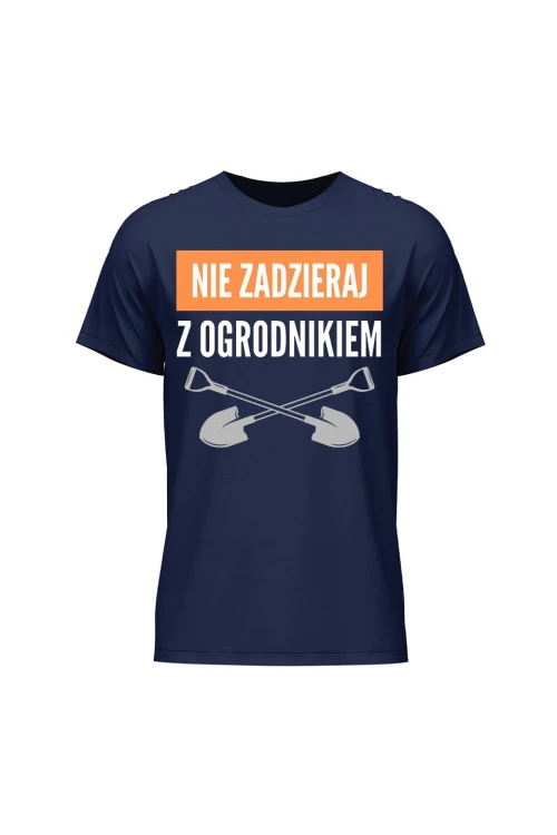 Koszulka męska Nie zadzieraj z ogrodnikiem - granatowa