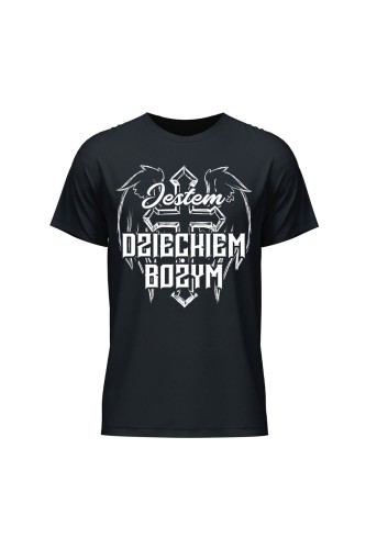 Koszulka męska Jestem Dzieckiem Bożym - czarna