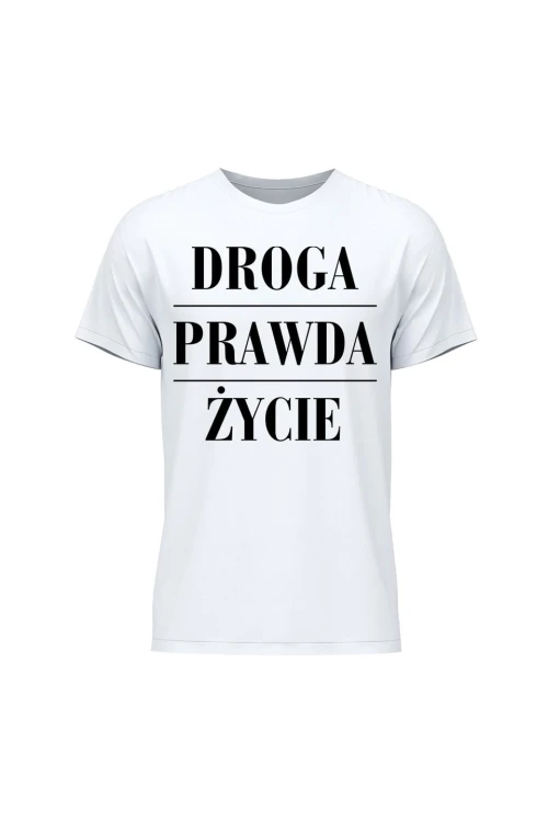 Koszulka męska Droga prawda życie - biała