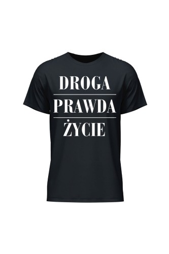 Koszulka męska Droga prawda życie - czarna