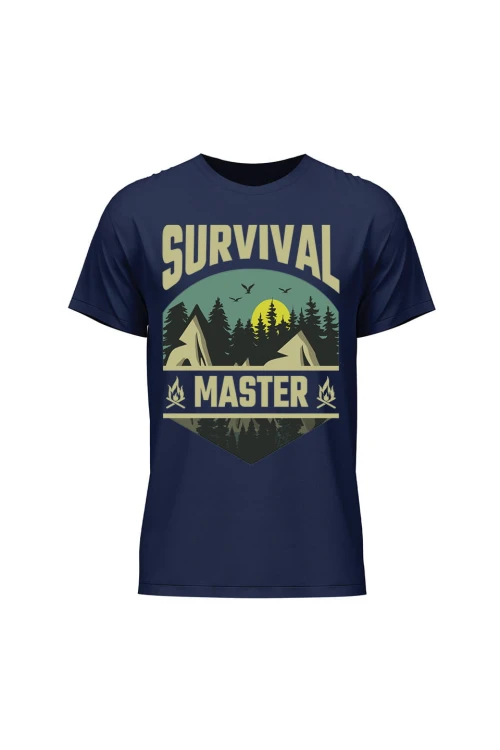 Koszulka męska Survival Master - granatowa