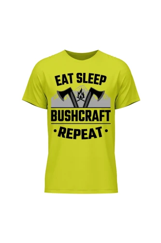 Koszulka męska Eat sleep bushcraft repeat