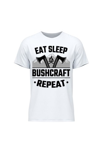 Koszulka męska East sleep bushcraft repeat - biała