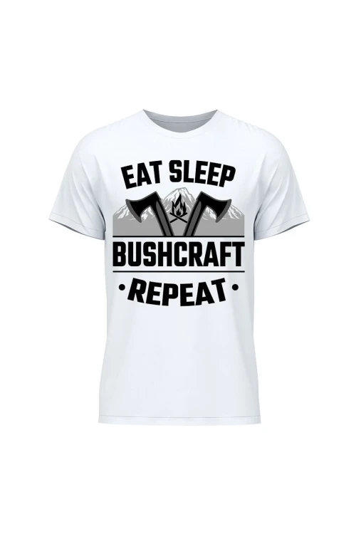 Koszulka męska East sleep bushcraft repeat - biała
