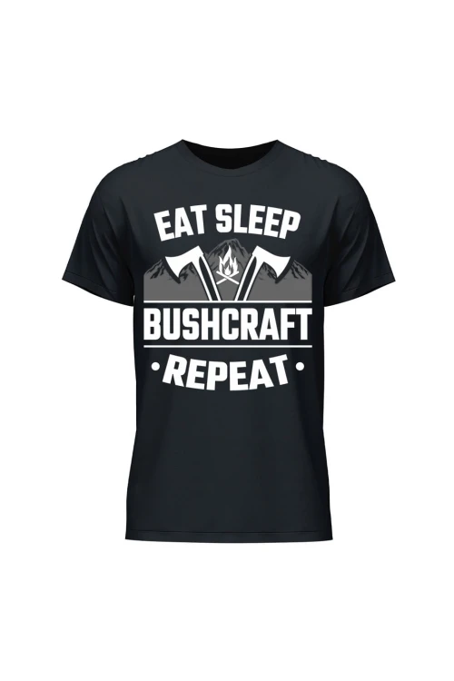 Koszulka męska East sleep bushcraft repeat - czarna