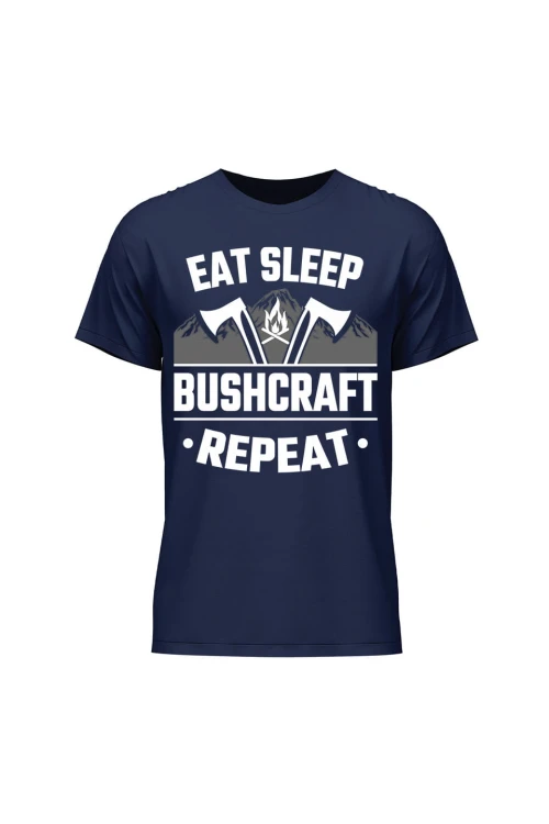 Koszulka męska East sleep bushcraft repeat - granatowa