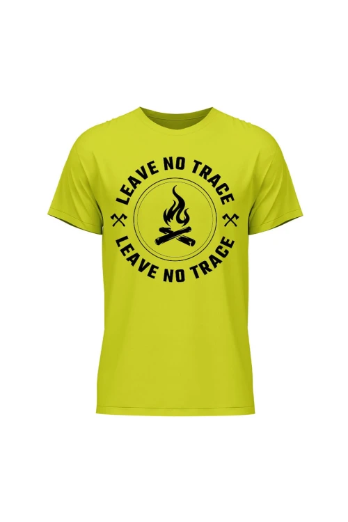 Koszulka męska Leave no trace - limonka