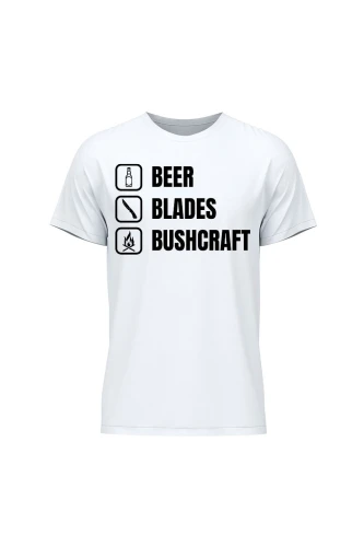 Koszulka męska Beer blades and bushcraft