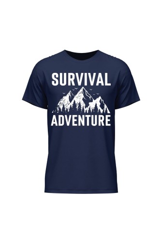 Koszulka męska Survival Adventure - granatowa