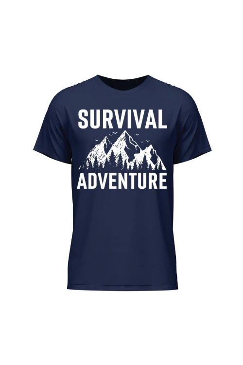 Koszulka męska Survival Adventure - granatowa