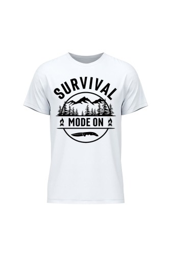 Koszulka męska Survival mode on - biała