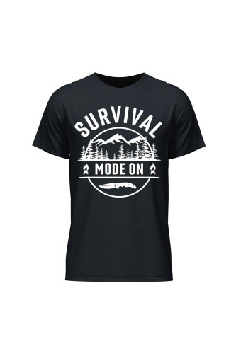 Koszulka męska Survival mode on - czarna