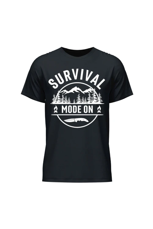 Koszulka męska Survival mode on - czarna