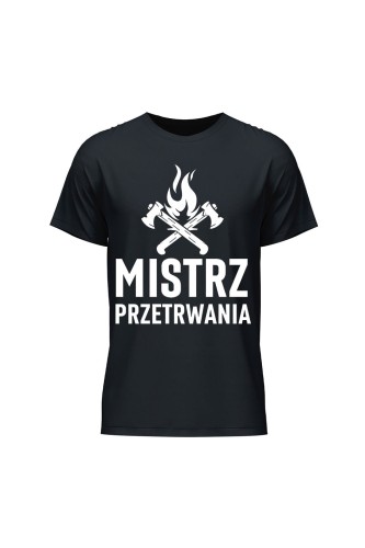 Koszulka męska Mistrz przetrwania - czarna
