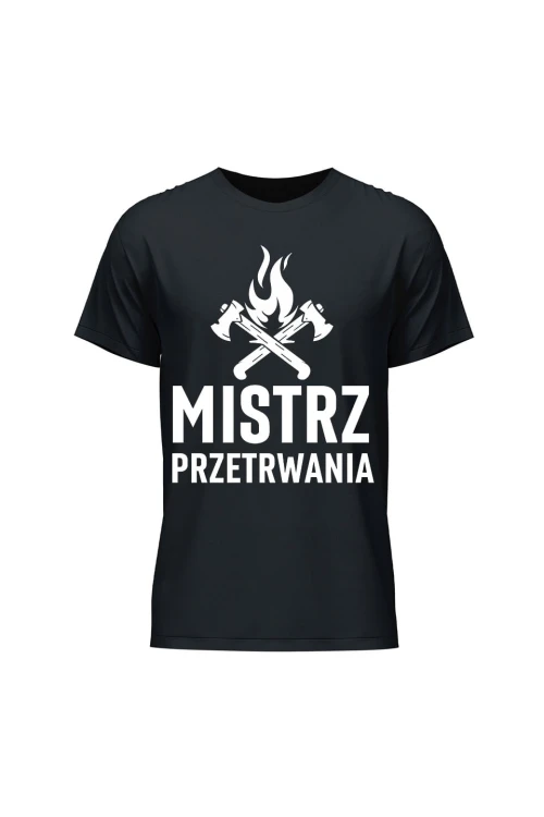 Koszulka męska Mistrz przetrwania - czarna