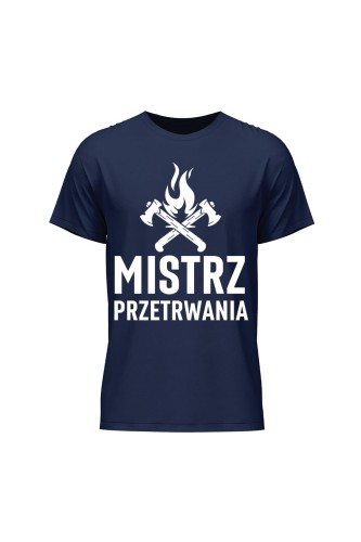 Koszulka męska Mistrz przetrwania - granatowa