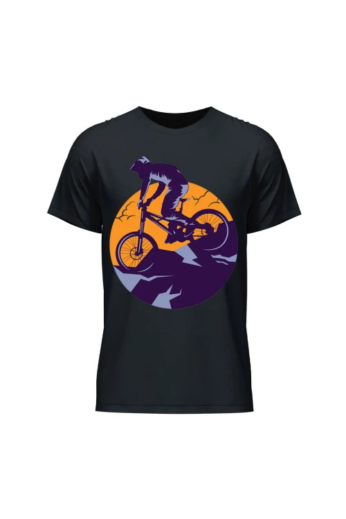 Koszulka męska Enduro MTB Góry - czarna