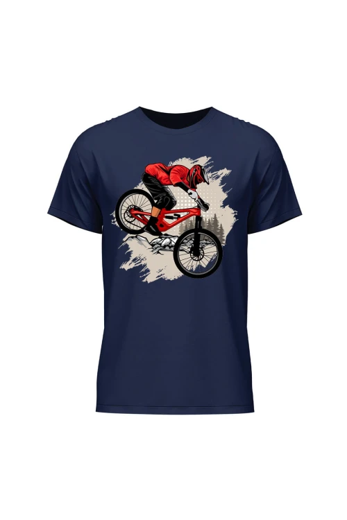 Koszulka męska Downhill Zjazd - granatowa