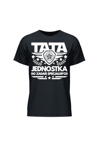 Outlet Koszulka męska TATA Jednostka do zadań specjalnych - czarna