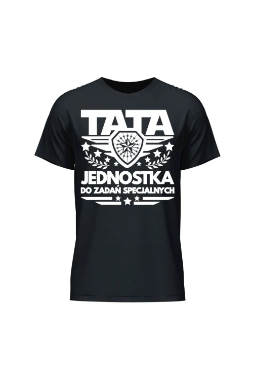 Outlet Koszulka męska TATA Jednostka do zadań specjalnych - czarna