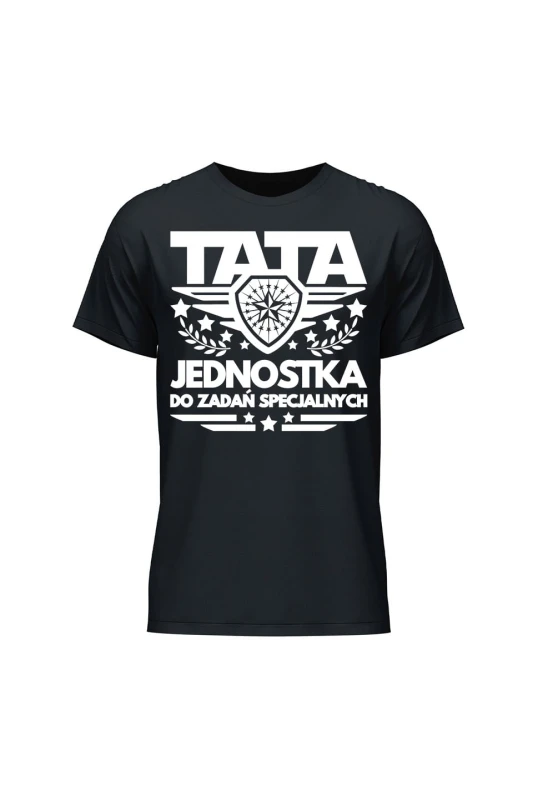 Outlet Koszulka męska TATA Jednostka do zadań specjalnych - czarna