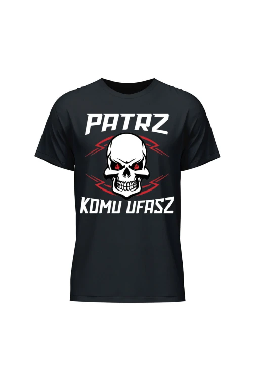 Koszulka męska Patrz komu ufasz - czarna