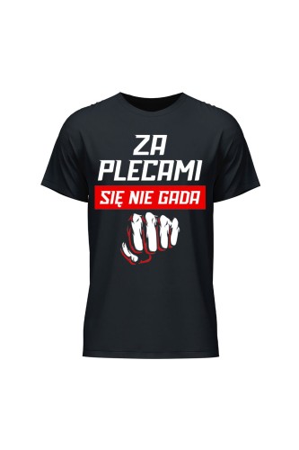 Koszulka męska Za plecami się nie gada - czarna