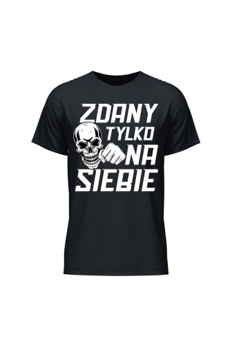Koszulka męska Zdany tylko na siebie - czarna