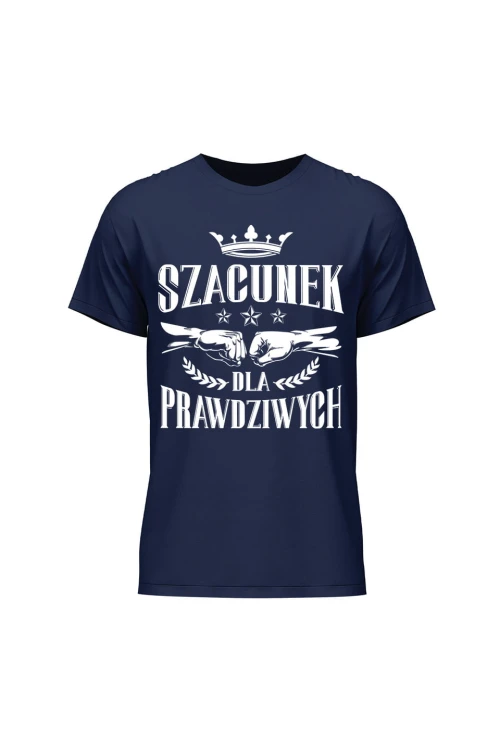 Koszulka męska Szacunek dla Prawdziwych - granatowa