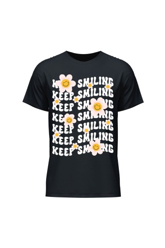 Koszulka męska Keep Smiling - czarna