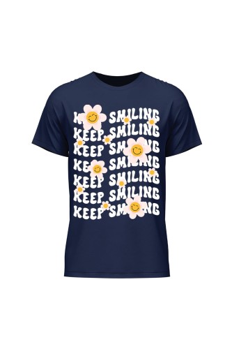 Koszulka męska Keep Smiling - granatowa
