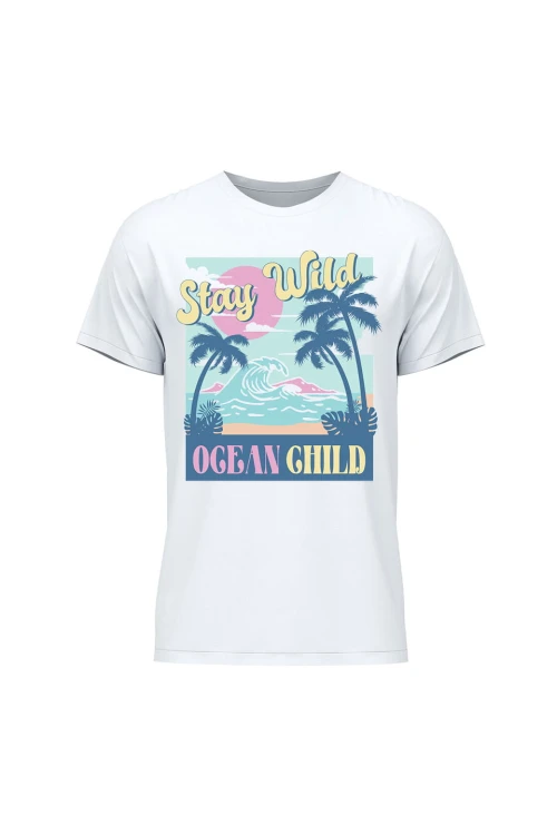 Koszulka męska Stay wild ocean child - biała