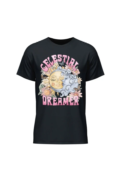 Koszulka męska Celestial Dreamer - czarna